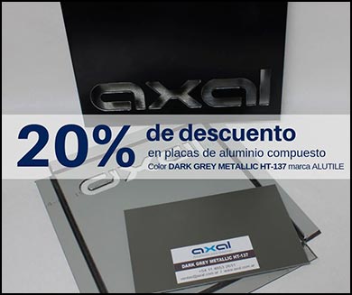 Placas aluminio compuesto - Descuento en placa dark grey metallic-ht137
