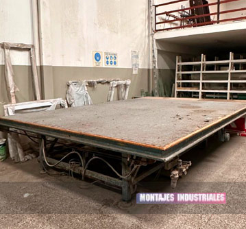 Mesa de corte - Vidrio plano